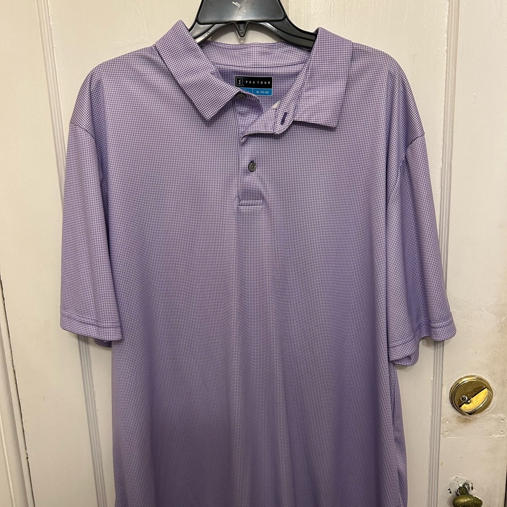 PGA Tour Men's Lavender Polo Shirt